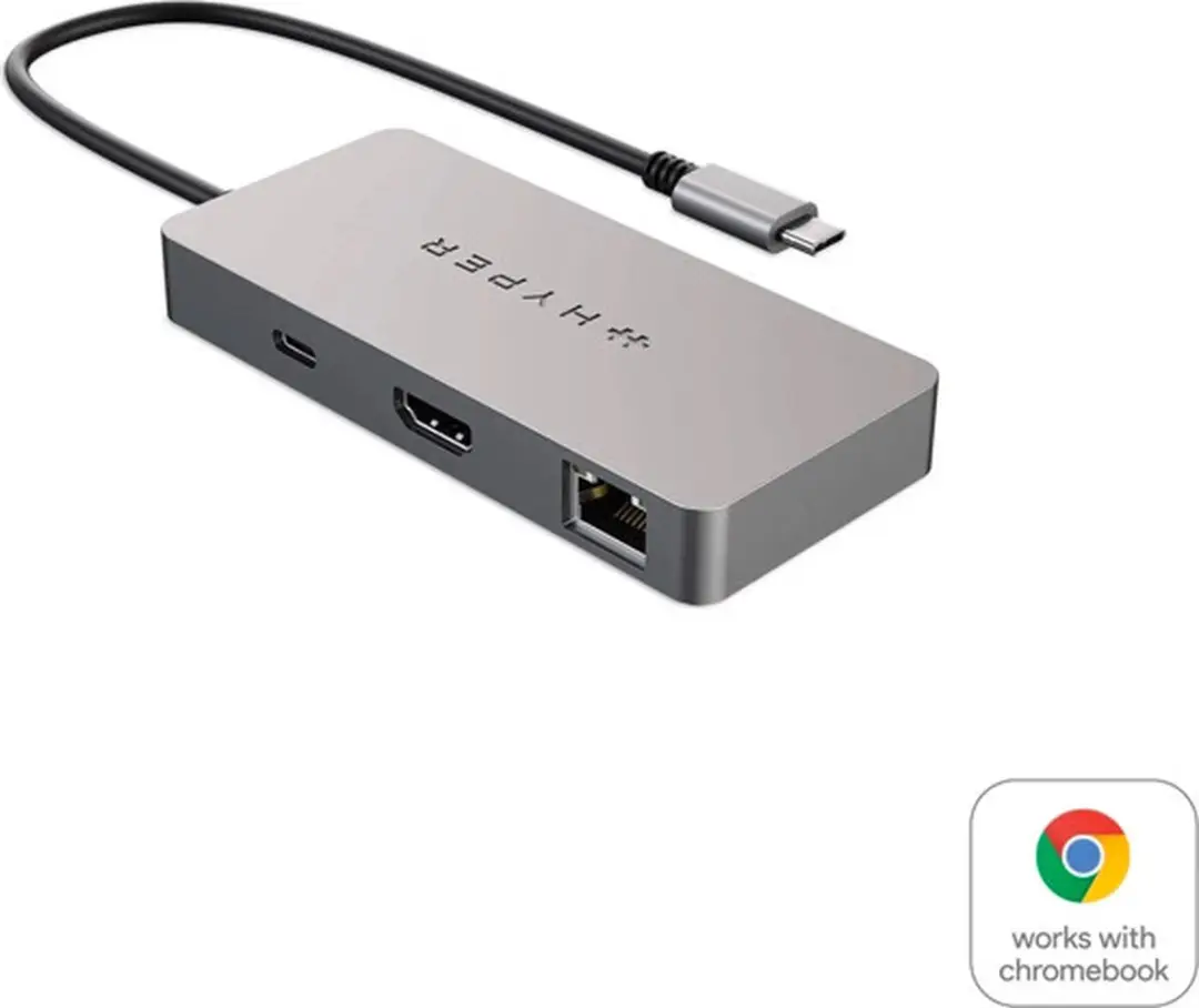 HyperDrive Chrome 5-in-1 USB-C Hub HDMB2-GL - Zilver