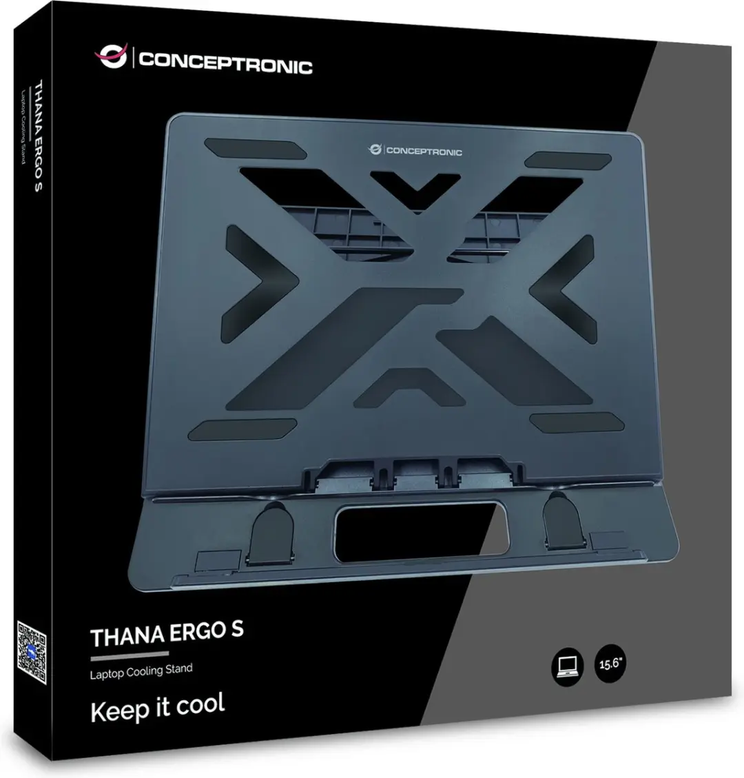 Conceptronic ERGO THANA03B Notebookstandaard 15.6" - Zwart
