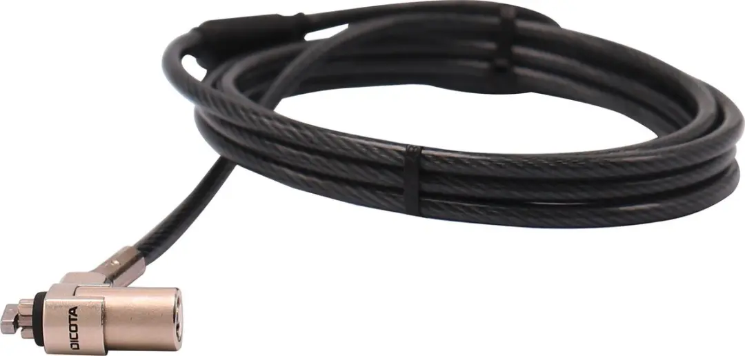 Dicota Security Cable T-Lock Ultra SlimV2 D31831 - 3x7mm - Zwart/Zilver