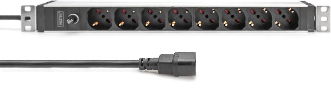 Digitus DN-95410-IT Energiedistributie 8 AC-uitgangen 1U - Grijs/Zwart