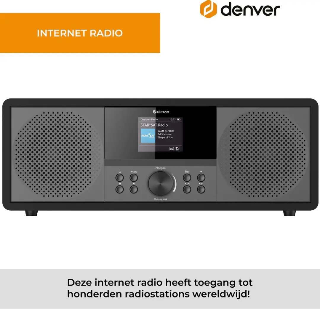 Denver MIR-270 Internetradio DAB/FM/CD - 100W - Zwart