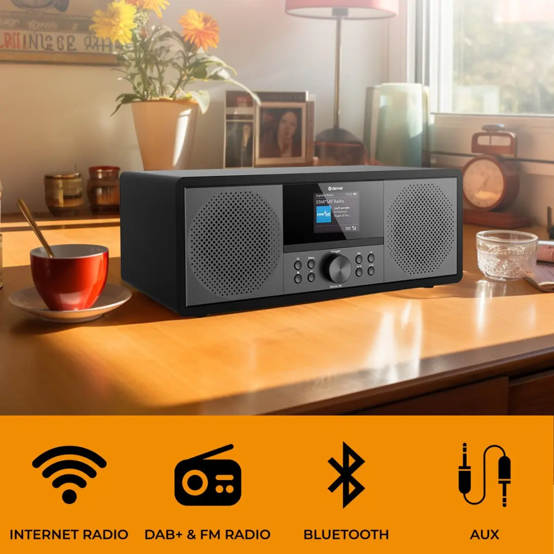 Denver MIR-270 Internetradio DAB/FM/CD - 100W - Zwart