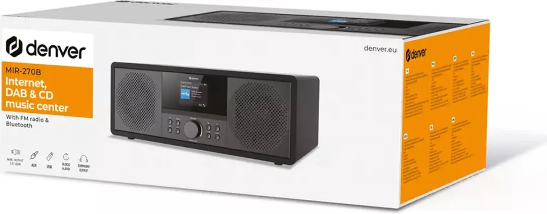 Denver MIR-270 Internetradio DAB/FM/CD - 100W - Zwart