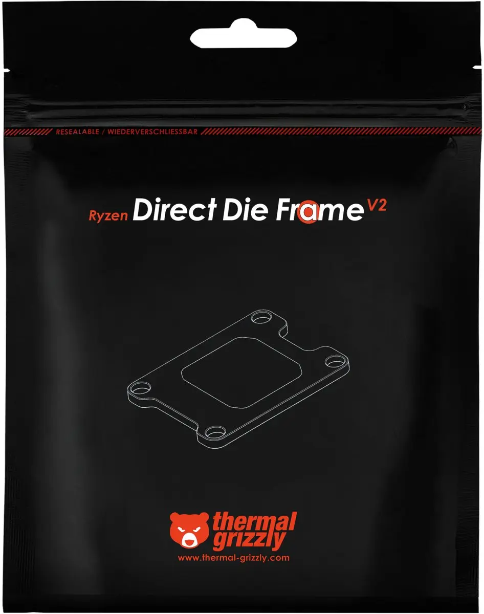 Thermal Grizzly Ryzen 7000 Direct Die Frame AM5 - Zwart