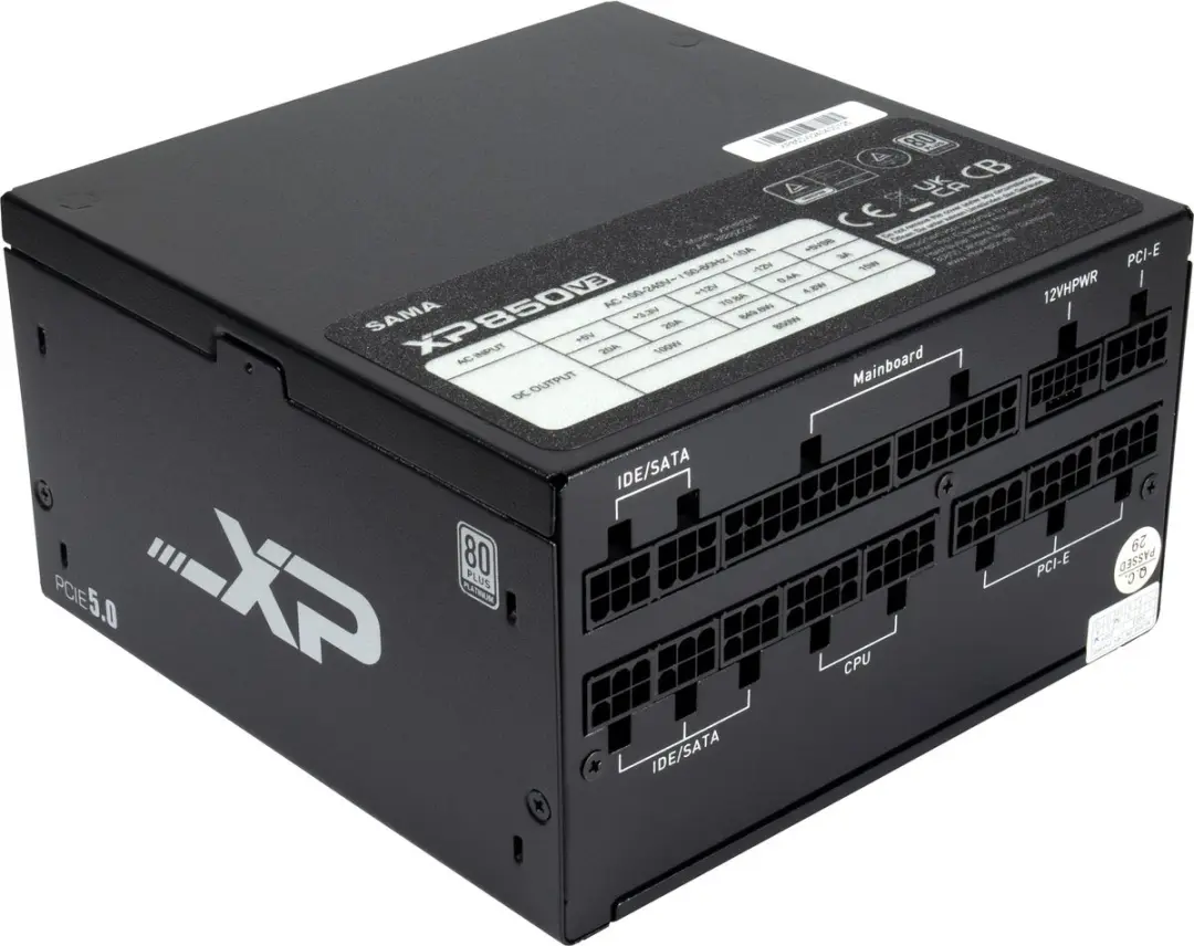 INTER-TECH SAMA XPH-850A Voeding 850W - Zwart
