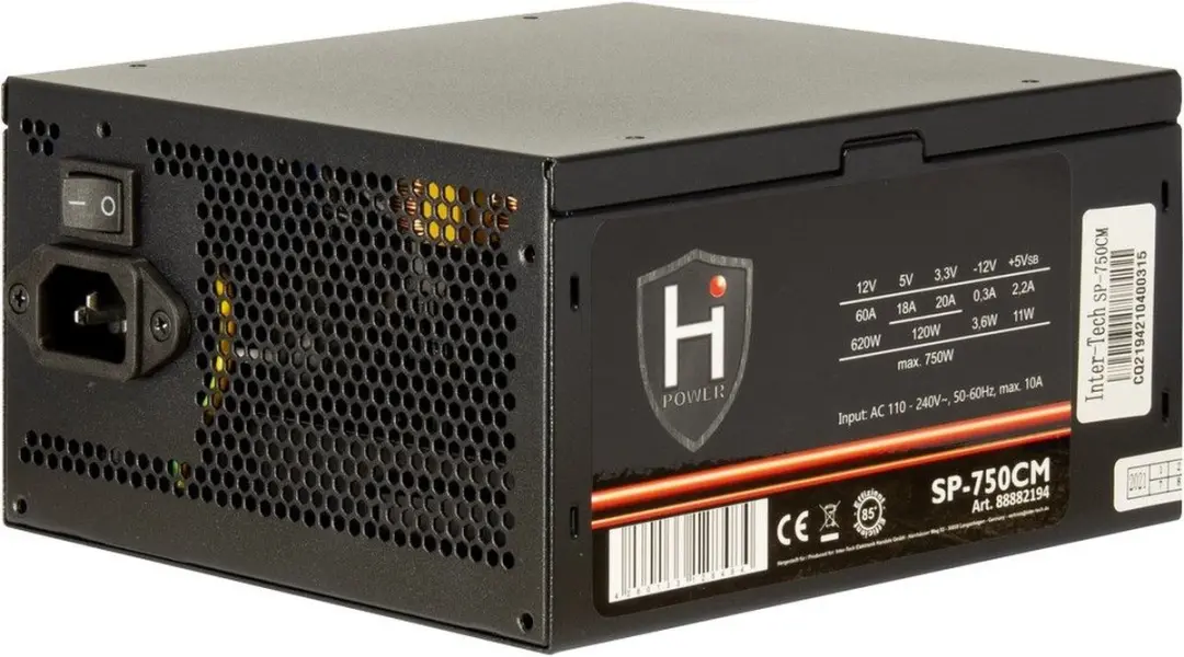Inter-Tech HiPower SP-750CM Voeding 750W