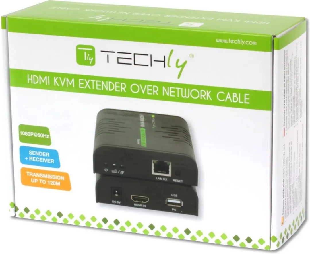 Techly HDMI-KVM Extender 120m - 2 Stuks