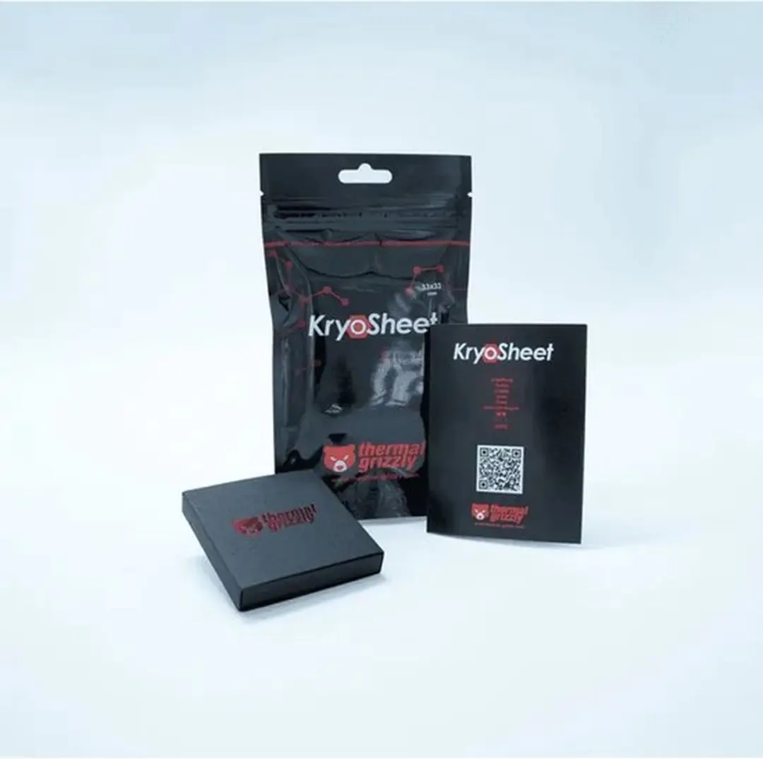 Thermal Grizzly Kryosheet Thermische Mat 33x33cm - Zwart/Grijs