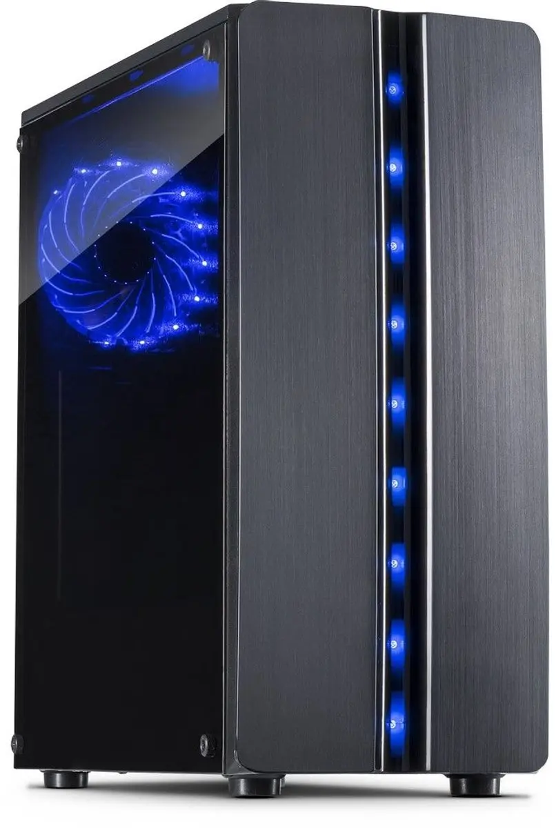 Inter-Tech Thunder Blue Light Midi Tower