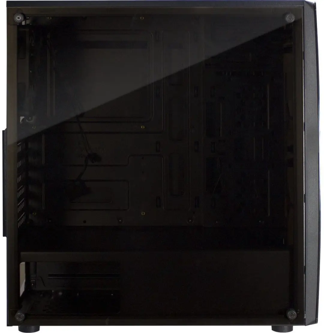 Inter-Tech Thunder Blue Light Midi Tower - Zwart