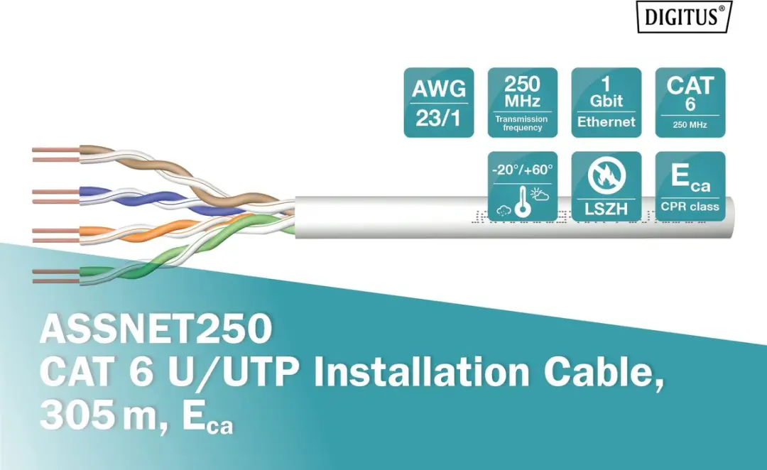 Digitus ACU-4611-305 Netwerkkabel CAT 6 - 305m
