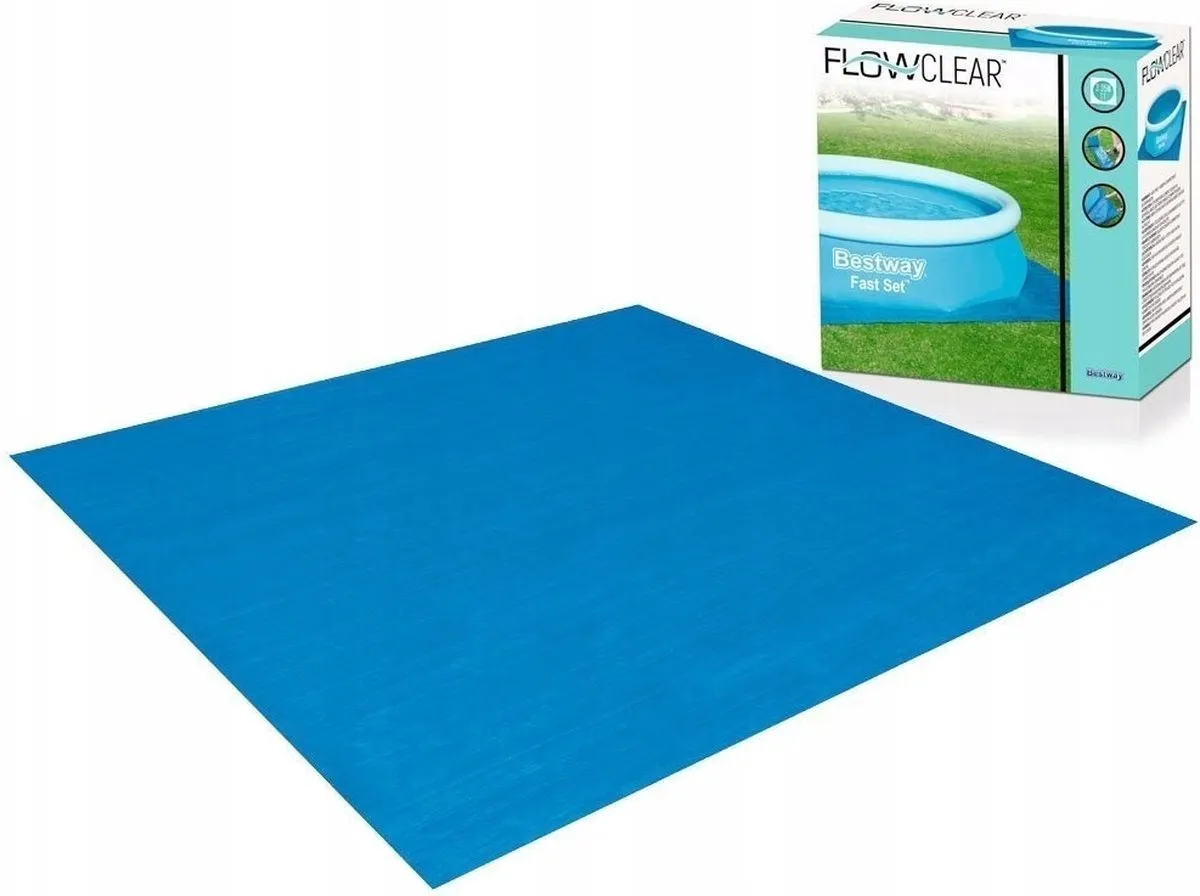 Bestway Ondervloer Zwembad Grondzeil 396x396cm - Blauw - afbeelding 2 van 6