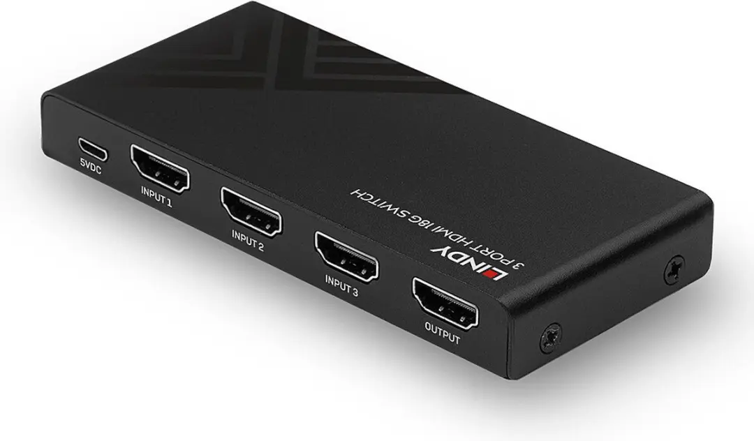 Lindy 38232 HDMI-switch 3 Poorten - 4K 18G - Zwart