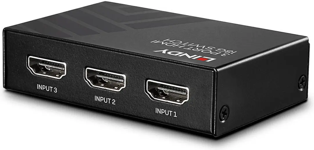 Lindy 38232 HDMI-switch 3 Poorten - 4K 18G - Zwart
