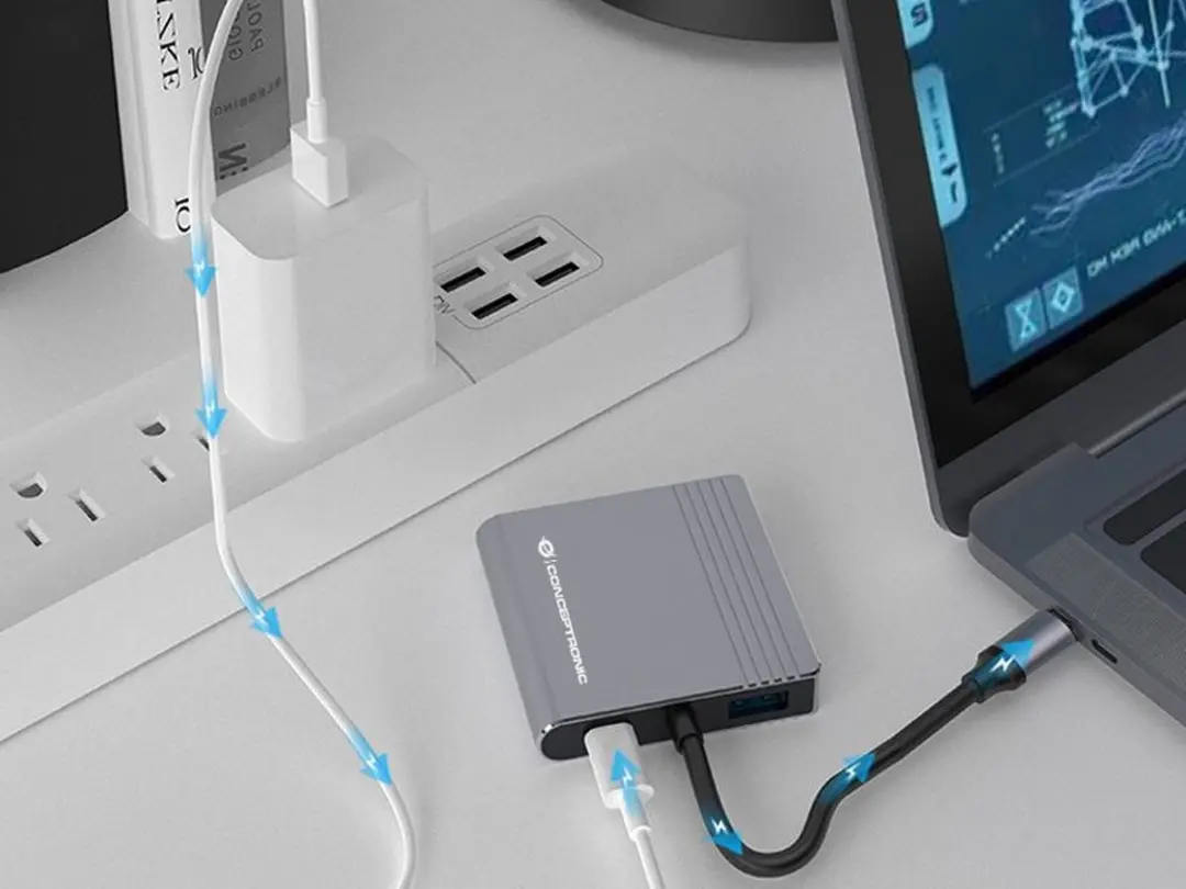 Conceptronic DONN13G USB 3.2 Dockingstation - Grijs