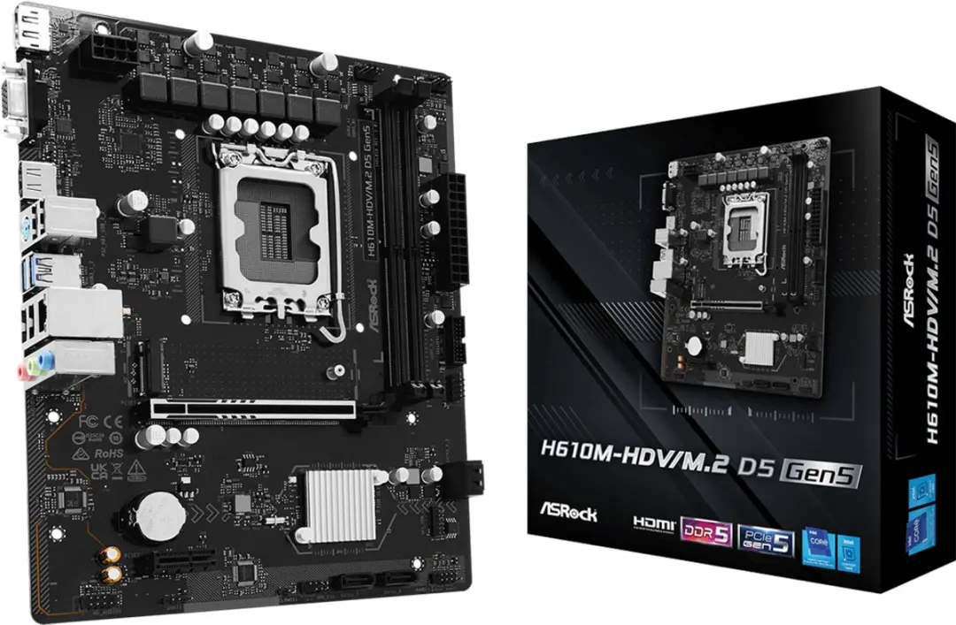 ASRock H610M-HDV/M.2 D5 Gen5 Moederbord
