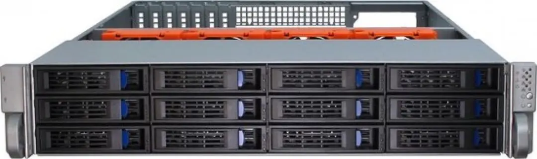 Inter-Tech IPC 2U-2412 Rack - 14x 2.5" + 1x 3.5" - Zwart/Zilver