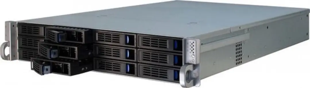 Inter-Tech IPC 2U-2412 Rack - 14x 2.5" + 1x 3.5" - Zwart/Zilver
