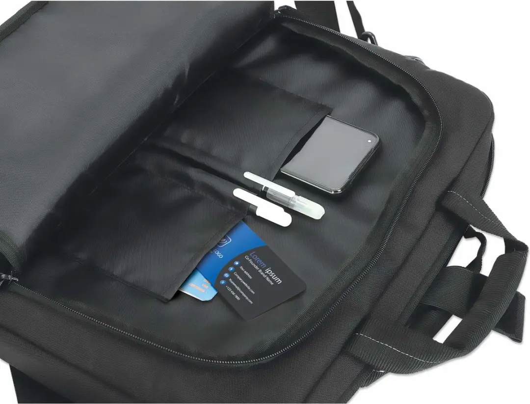 Manhattan Helsinki Laptoptas 14 inch - Zwart - afbeelding 6 van 6