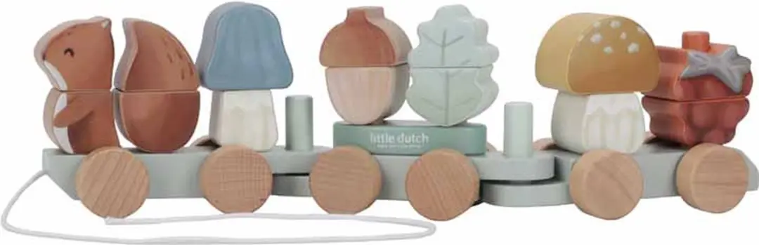Little Dutch Blokkentrein Eekhoorn Forest Friends LD7235 - Multi