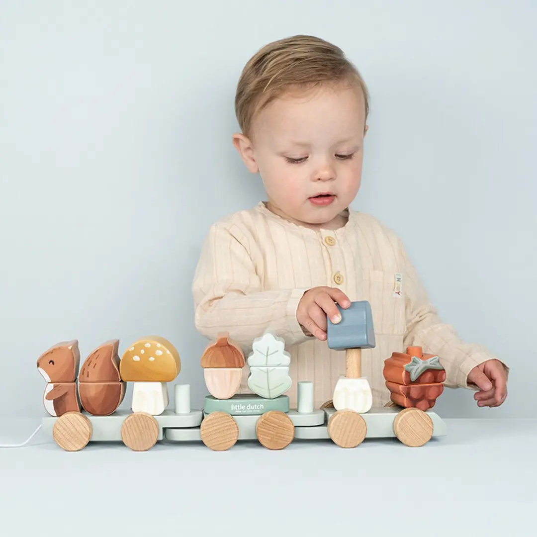 Little Dutch Blokkentrein Eekhoorn Forest Friends LD7235 - Multi
