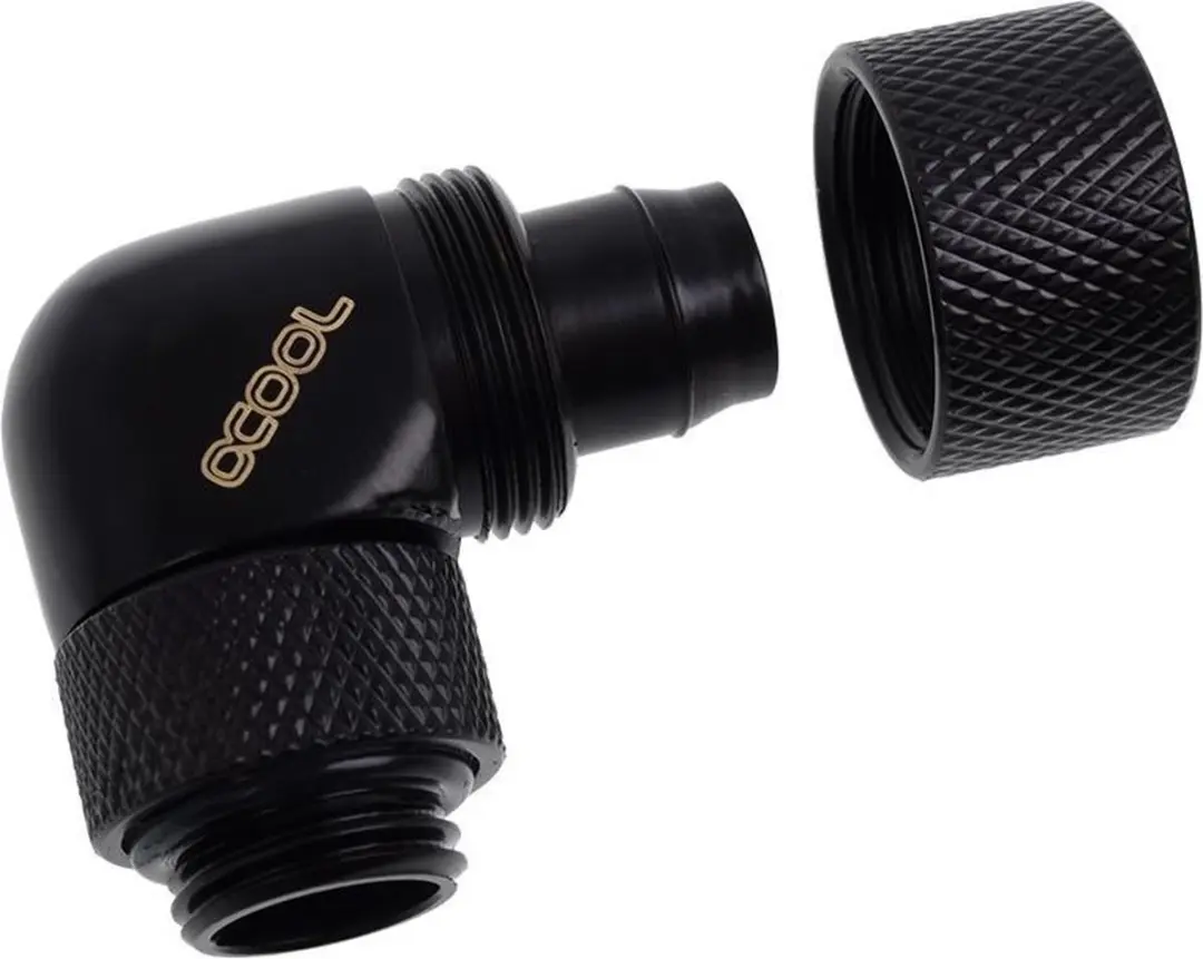Alphacool Eiszapfen G1/4 90° Waterkoelinghoekverbinder - Zwart