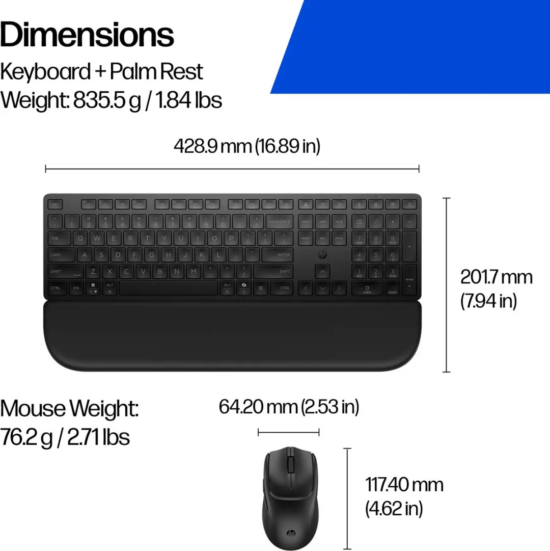 HP MultiDvcDuMdMSEKBCombowPR585C Toetsenbord met Muis - Zwart