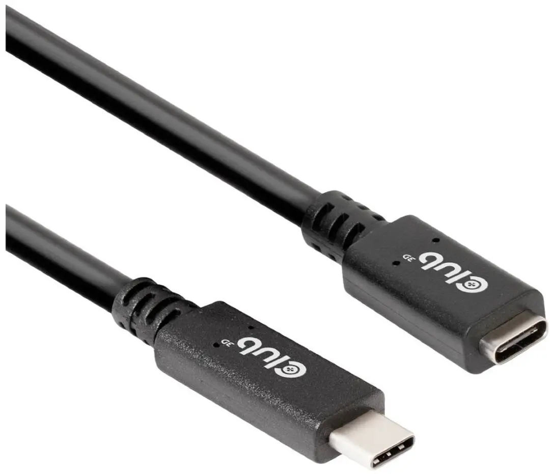 Club 3D USB-C Verlengkabel CAC-1529 5Gbps 60W 4K60Hz - 2m Zwart - afbeelding 6 van 6