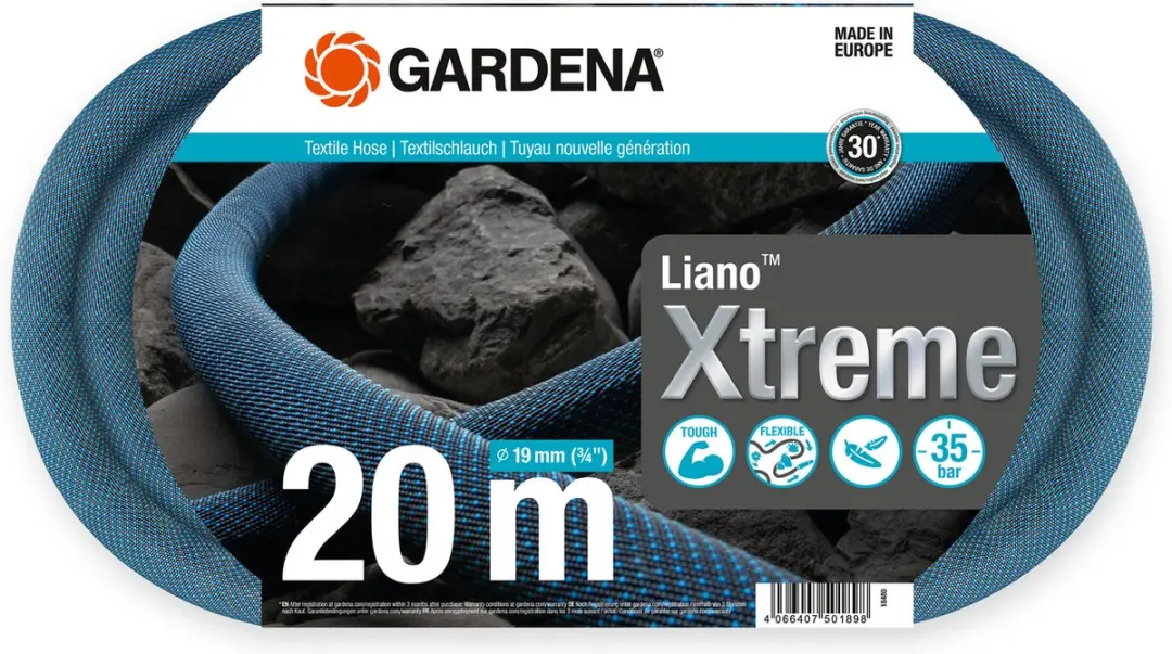 Gardena Liano Xtreme Textielslangset 20m