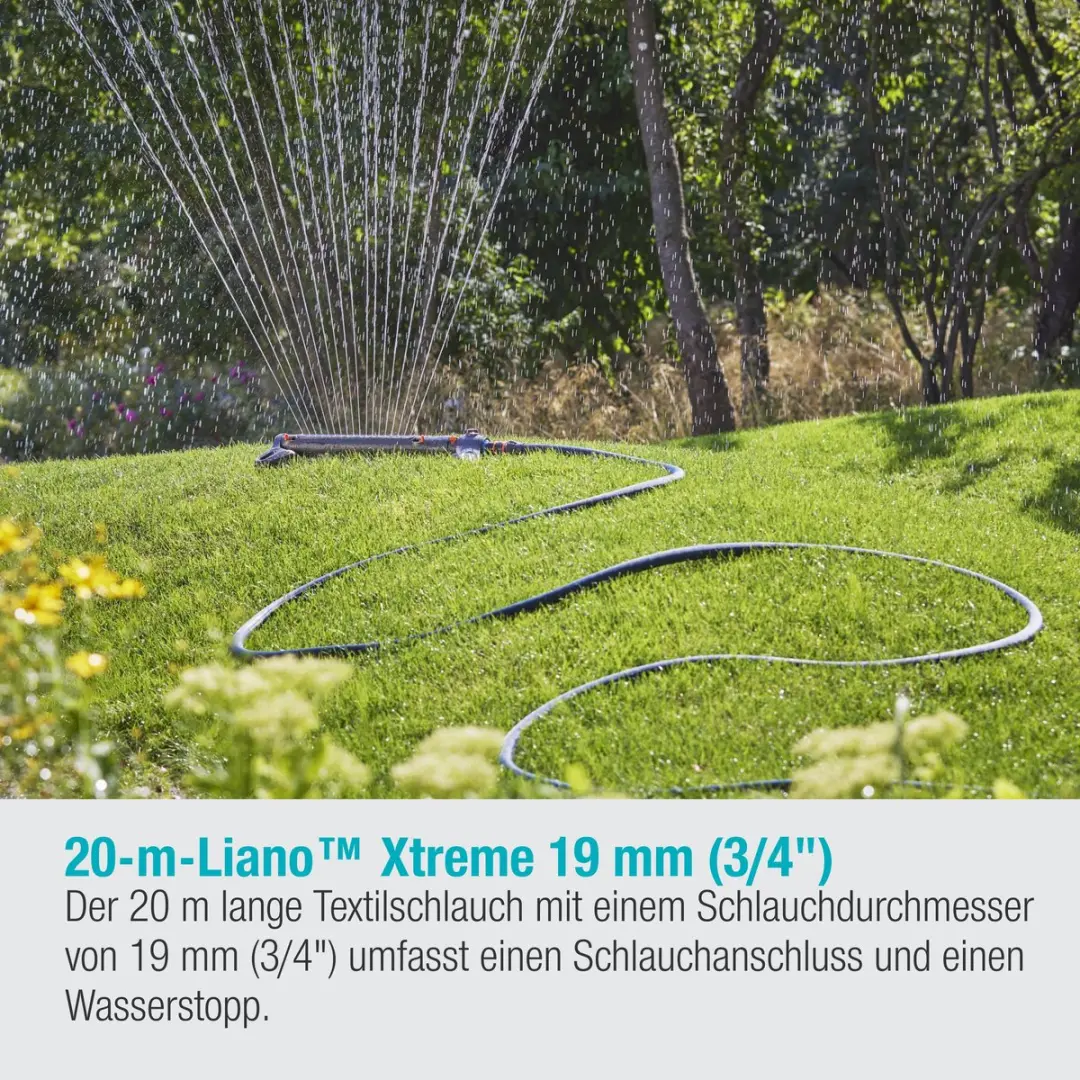 Gardena Liano Xtreme Textielslangset 20m - Zwart