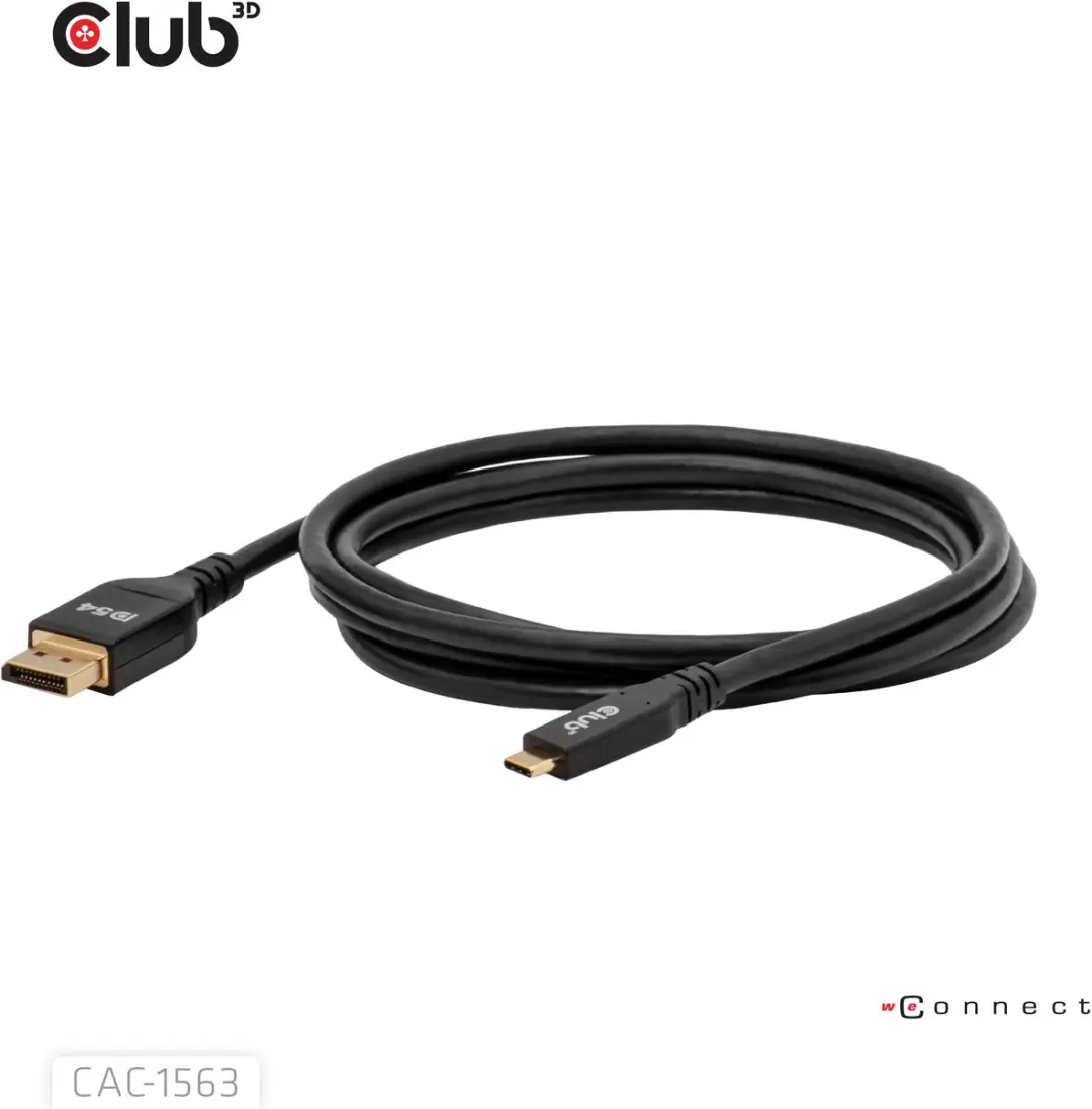 Club 3D USB-C naar DisplayPort 2.1 DP54 Kabel 8K120Hz 2m - Zwart