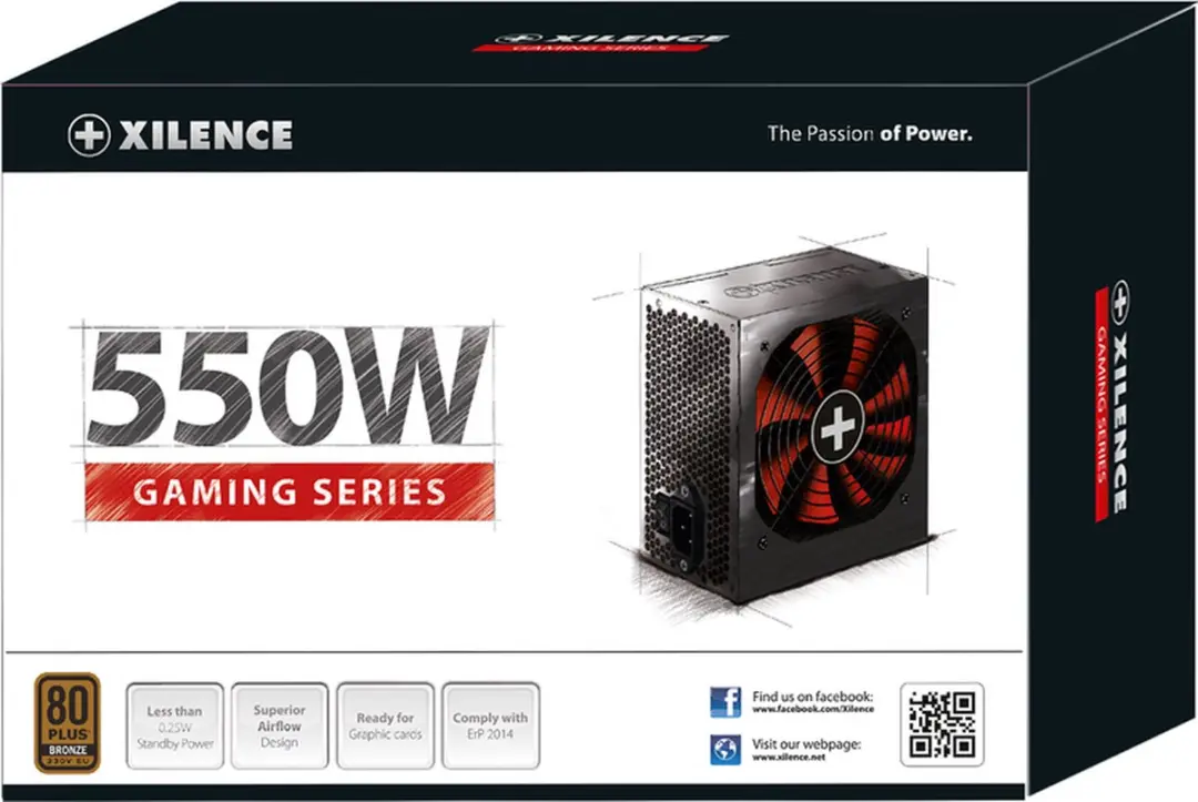 Xilence Performance A+ XN215 Voeding 550W - ATX Zwart