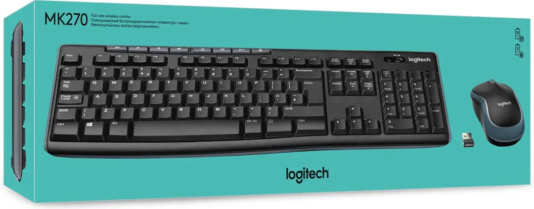 Logitech K270 Draadloos Toetsenbord AZERTY - Zwart - afbeelding 6 van 6