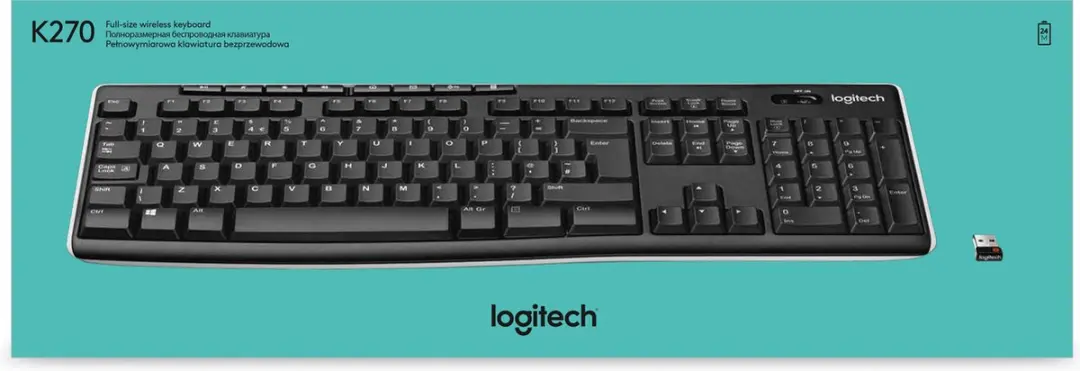 Logitech K270 Draadloos Toetsenbord AZERTY - Zwart