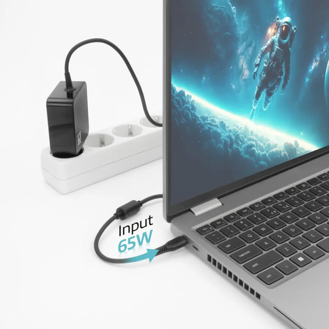 ACT AC2010 USB-C Laptoplader 65W - 2m - Zwart
