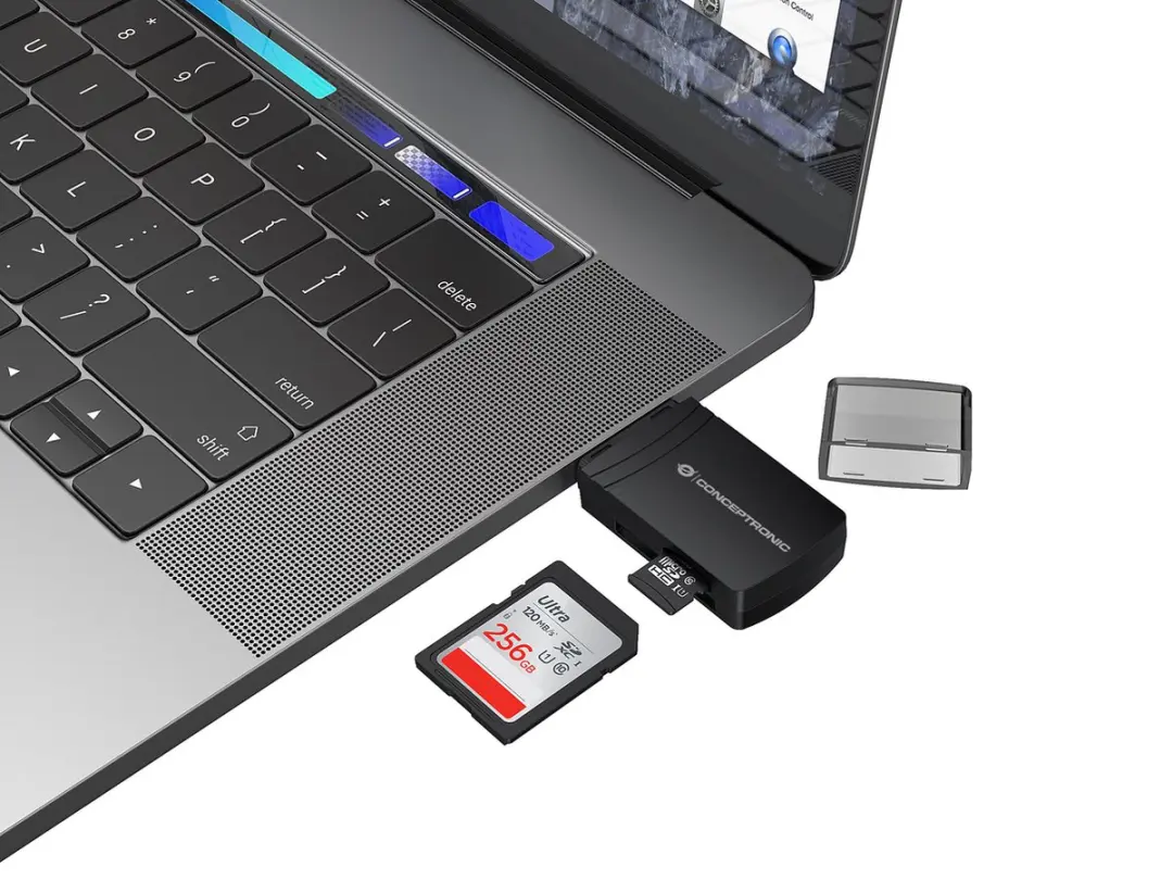 Conceptronic BIAN06B Geheugenkaartlezer USB 3.2 Gen 1 - Zwart