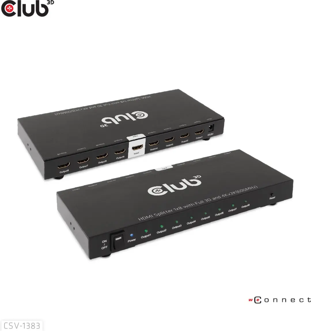 Club3D CSV-1383 HDMI Splitter 1x8 - 4K60Hz