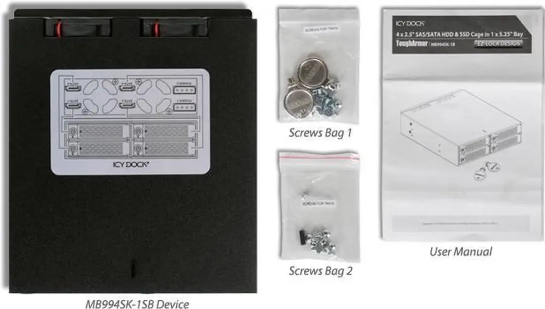 RaidSonic MB994SK-1B 2.5" HDD/SSD Behuizing - Zwart
