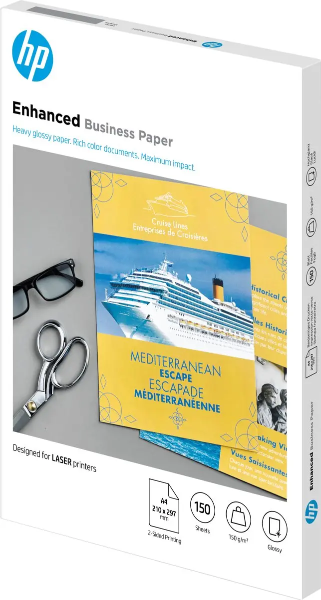 HP Pro Glossy Laser Fotopapier 150 Vel 150gr - A4 - Wit