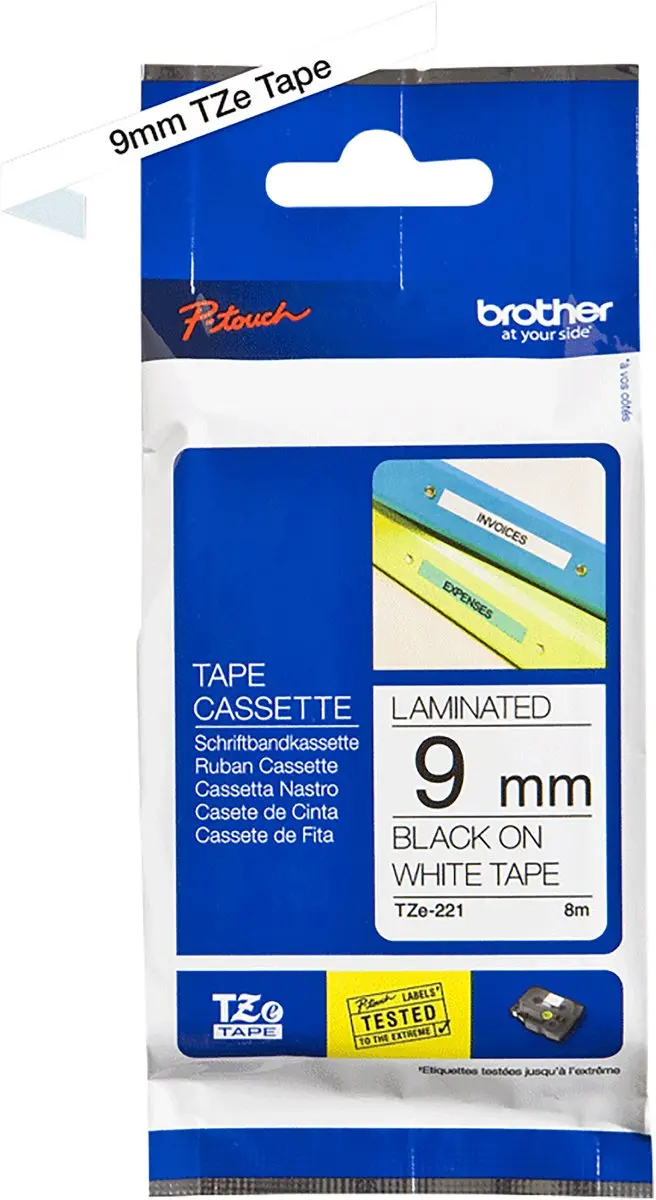Brother TZe-221 Zelfklevend Labeltape