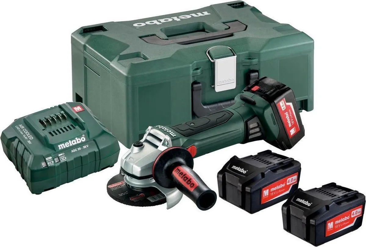 Metabo W 18 LTX 125 Haakse Slijper - 3x Accu 4000mAh - afbeelding 2 van 2