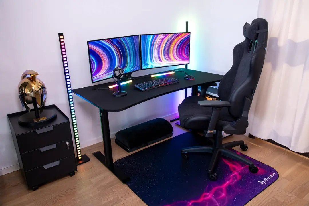 Arozzi Arena Medium Gaming Bureau - Muismat 140cm Zwart