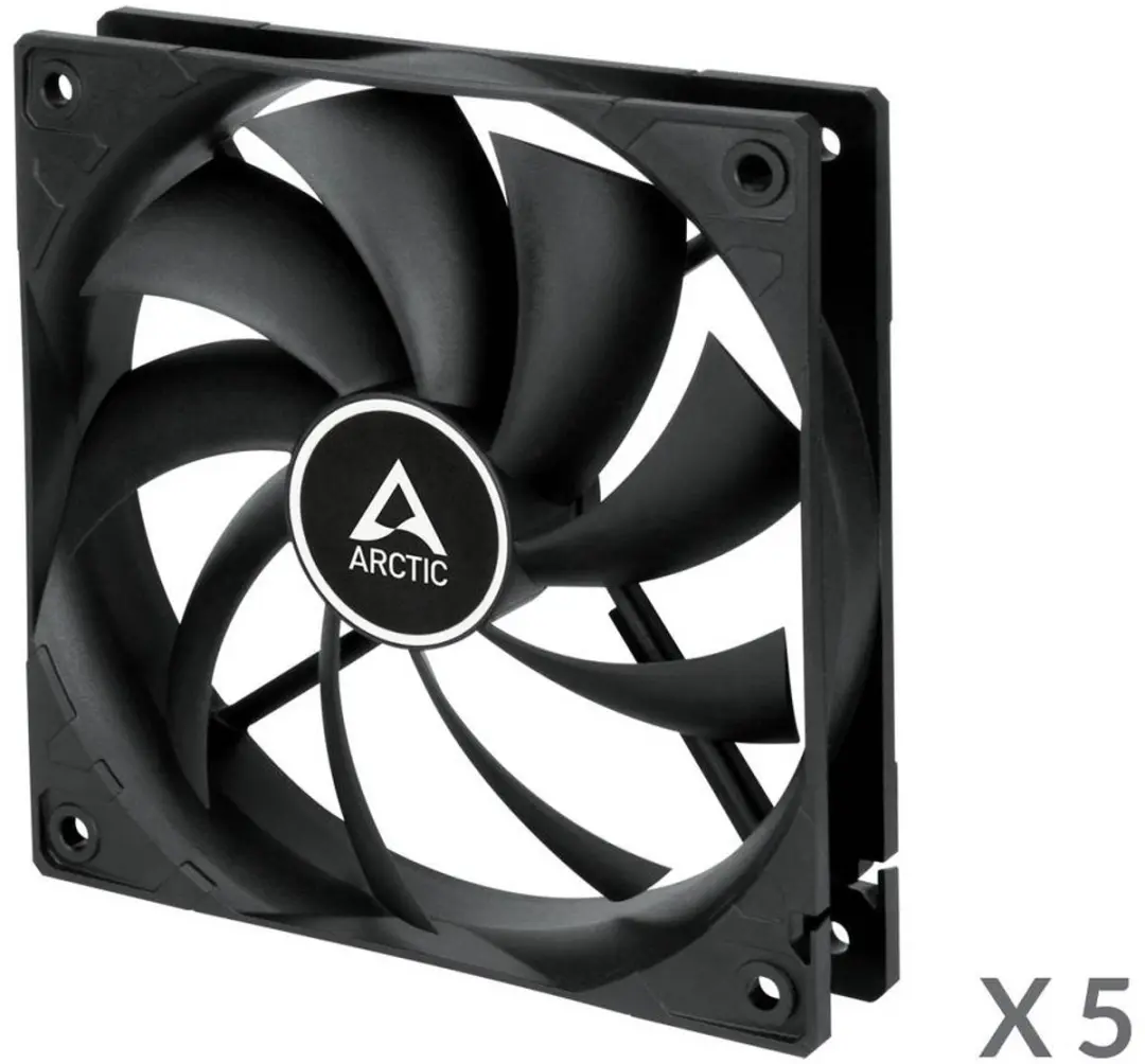 Arctic F12 ACFAN00248A Ventilatorhuis - 5 Stuks - 120mm - Zwart