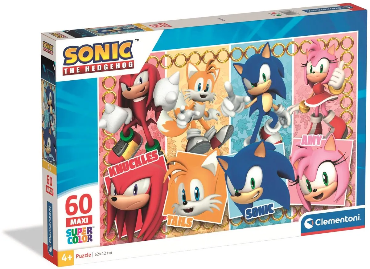 Clementoni Sonic Puzzel 60 Maxi Stukjes