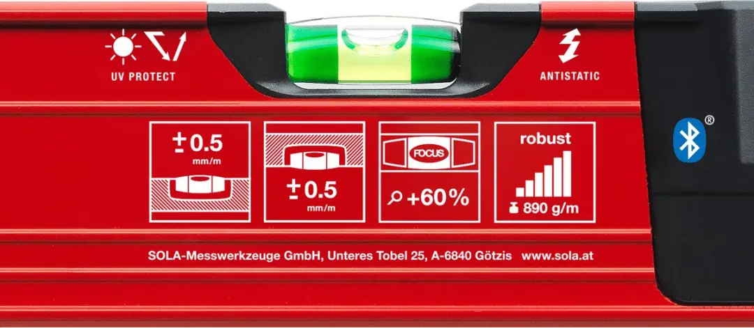 Sola RED 180 Digital Waterpas 180cm - Bluetooth