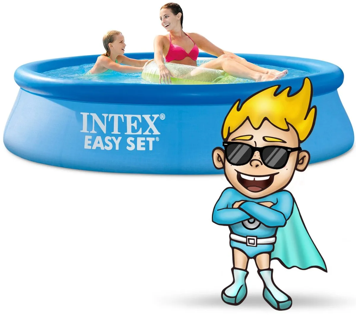 Intex 28108 Opblaasbaar Zwembad 244x61cm - Blauw - afbeelding 4 van 6