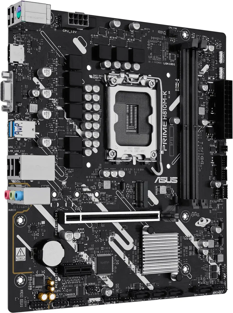ASUS PRIME H810M-K microATX Moederbord - LGA1851 - afbeelding 6 van 6