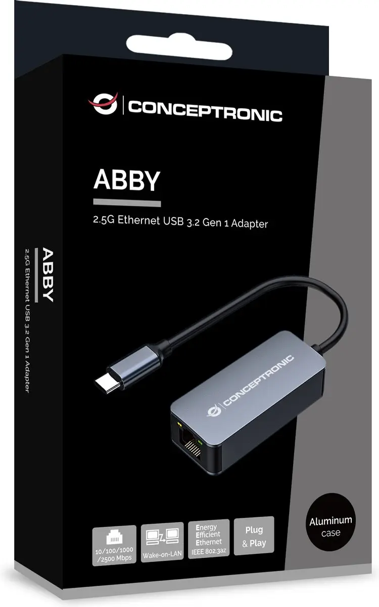 ABBY12GC USB-C naar 2.5GbE Netwerkadapter - Grigio
