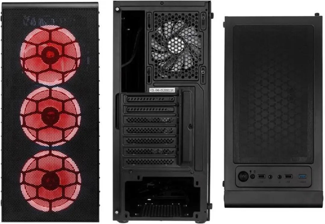 Kolink Observatory Lite Mesh - ATX Behuizing - 3x 2.5" 2x 3.5" - Zwart