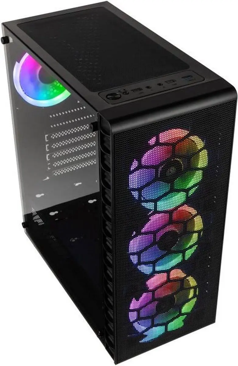 Kolink Observatory Lite Mesh - ATX Behuizing - 3x 2.5" 2x 3.5" - Zwart